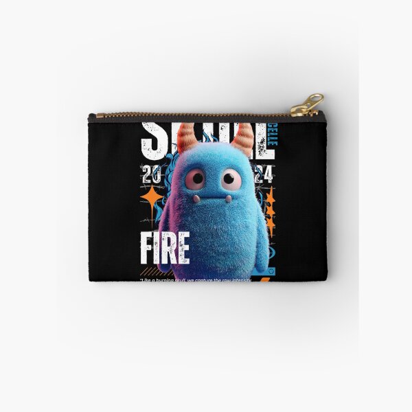 Item preview, Blue Furry Monster Skull Fire Streetwear Graphic designed and sold by pantacreation.