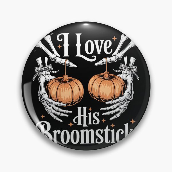 Item preview, Womens I Love His Broomstick He Likes My Pumpkins Halloween Couples designed and sold by RuthGAArt.