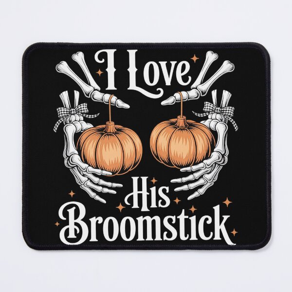 Item preview, Womens I Love His Broomstick He Likes My Pumpkins Halloween Couples designed and sold by RuthGAArt.