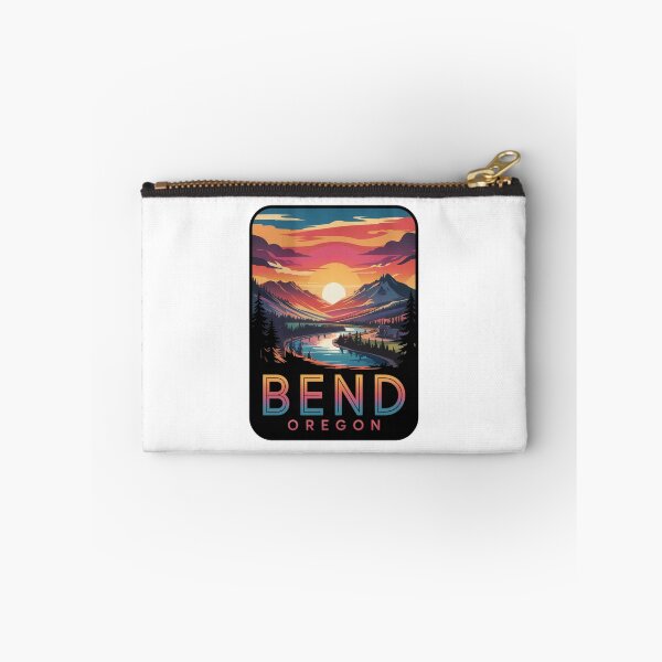 Item preview, Bend Oregon Sunset - Colorful Mountain River Landscape Illustration designed and sold by CircinusStore.