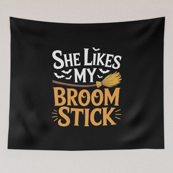 Item preview, Womens Mens She Likes My Broomstick He Likes My Pumpkins  designed and sold by RuthGAArt.