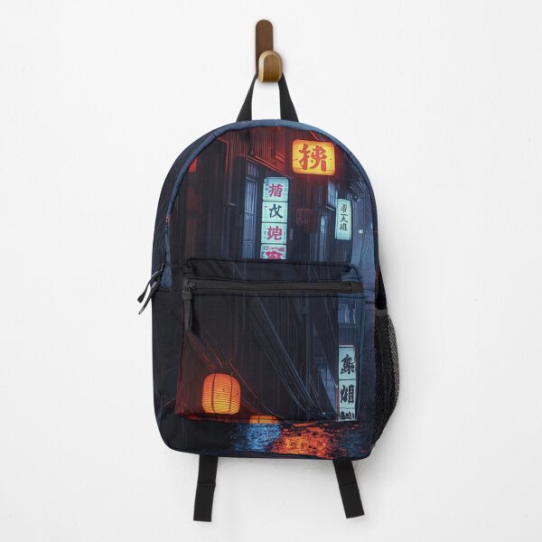 Item preview, Rain-Soaked Japanese Cyberpunk Alley Neon Night Cityscape designed and sold by Element Horizon Studio.