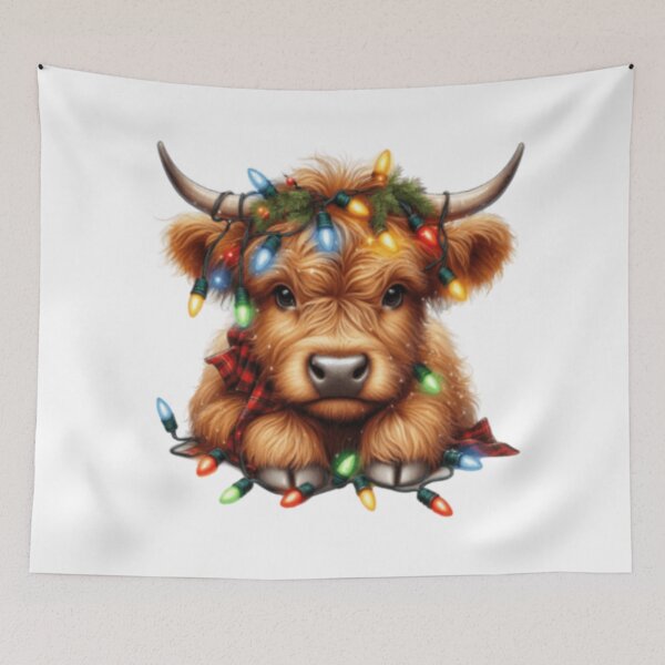 Item preview, Christmas cow with lights designed and sold by szydelkowanika.
