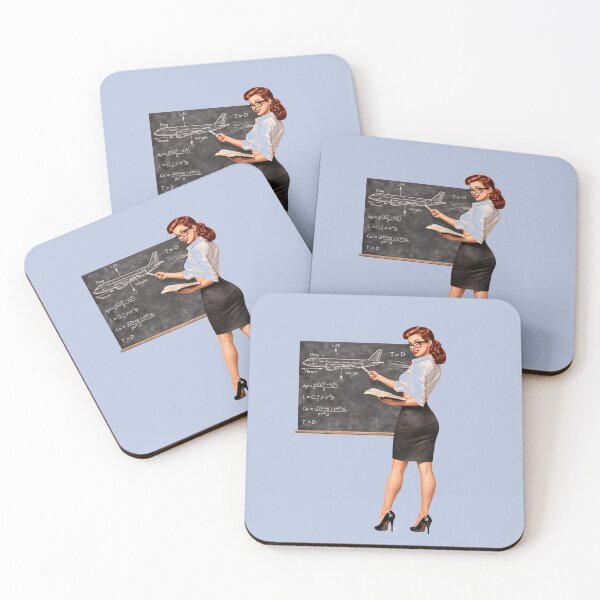 Item preview, aviation pin up girl professor aerospace aerodynamics airplane teacher designed and sold by OuterFuselage.