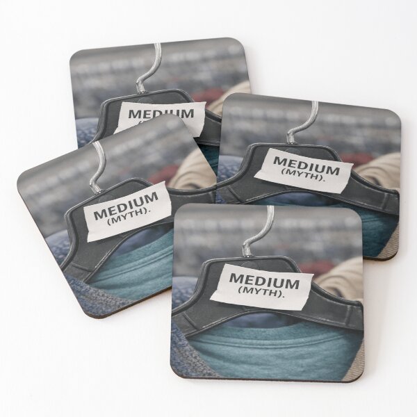 Item preview, **“MEDIUM (MYTH)” Thrift Store Size Tag Sticker – Funny Clothing Fit Humor designed and sold by POD DYNASTY.