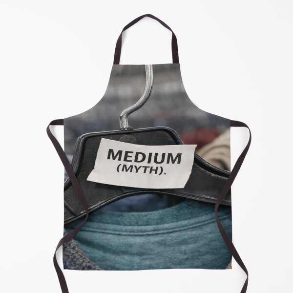 Item preview, **“MEDIUM (MYTH)” Thrift Store Size Tag Sticker – Funny Clothing Fit Humor designed and sold by POD DYNASTY.