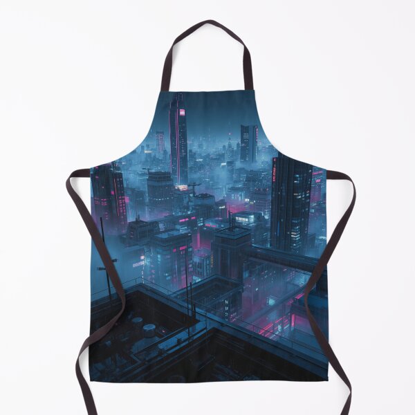 Item preview, Neon Japanese Cyberpunk Megacity Rainy Futuristic Skyline designed and sold by Element Horizon Studio.