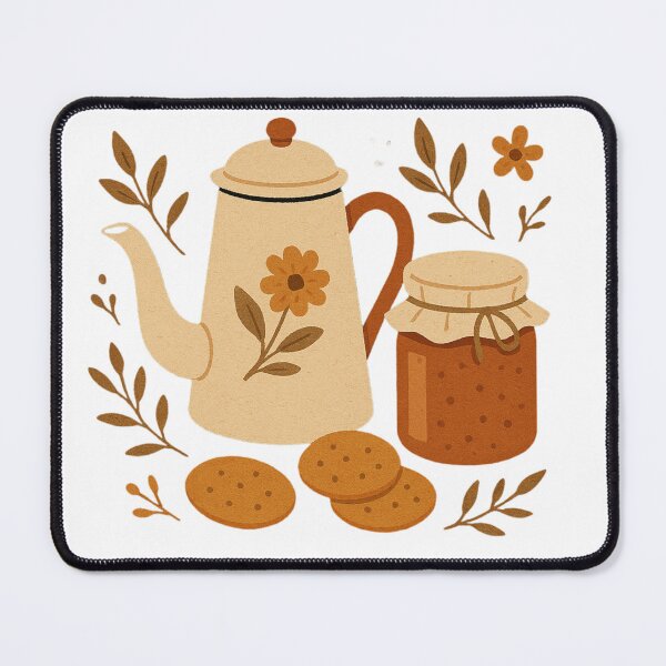 Item preview, Tea Time Essentials – Cozy Teapot, Honey & Biscuits Illustration designed and sold by thtCMRAguy.