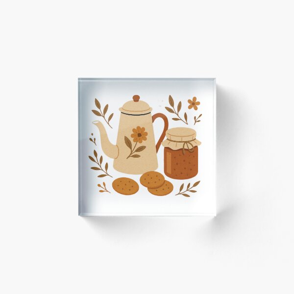 Item preview, Tea Time Essentials – Cozy Teapot, Honey & Biscuits Illustration designed and sold by thtCMRAguy.