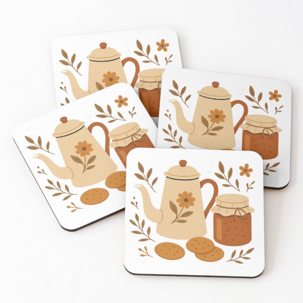 Item preview, Tea Time Essentials – Cozy Teapot, Honey & Biscuits Illustration designed and sold by thtCMRAguy.