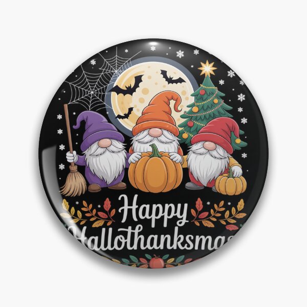 Item preview, Happy Hallothanksmas Gnomes Lover Halloween Merry 1 designed and sold by RuthGAArt.