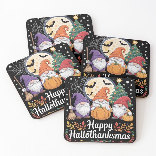 Item preview, Happy Hallothanksmas Gnomes Lover Halloween Merry 1 designed and sold by RuthGAArt.