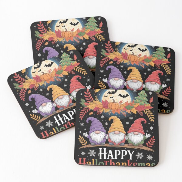 Item preview, Happy Hallothanksmas Gnomes Lover Halloween Merry Christmas  designed and sold by RuthGAArt.