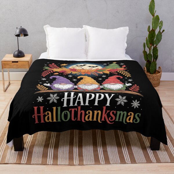 Item preview, Happy Hallothanksmas Gnomes Lover Halloween Merry Christmas  designed and sold by RuthGAArt.