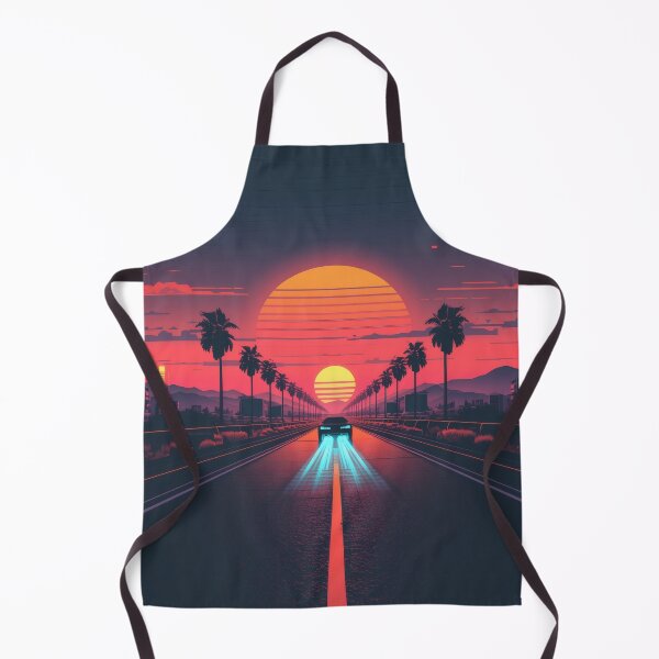 Item preview, Synthwave Sunset Road – Retro Futuristic Highway Art designed and sold by Visualynx.