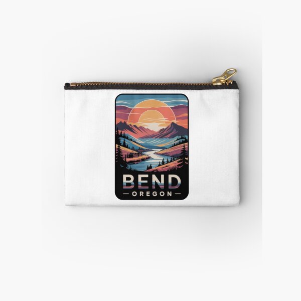 Item preview, Bend Oregon Sunset - Colorful Mountain River Valley Illustration designed and sold by CircinusStore.