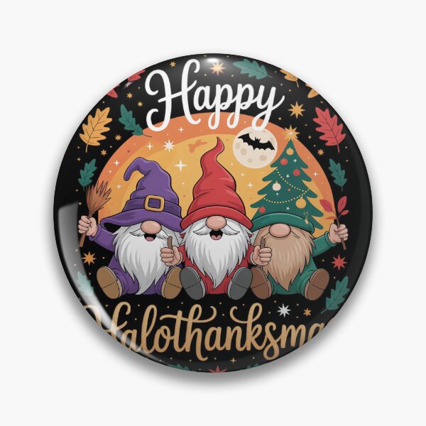 Item preview, Happy Hallothanksmas Gnomes Lover Halloween Merry Christmas designed and sold by RuthGAArt.