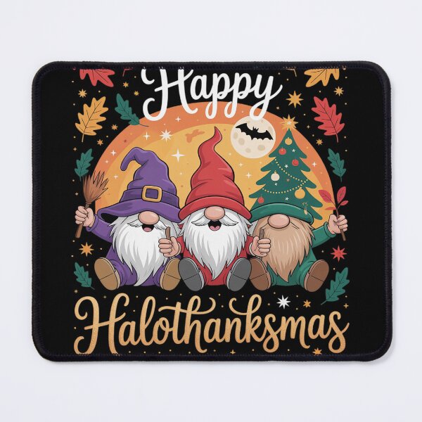 Item preview, Happy Hallothanksmas Gnomes Lover Halloween Merry Christmas designed and sold by RuthGAArt.