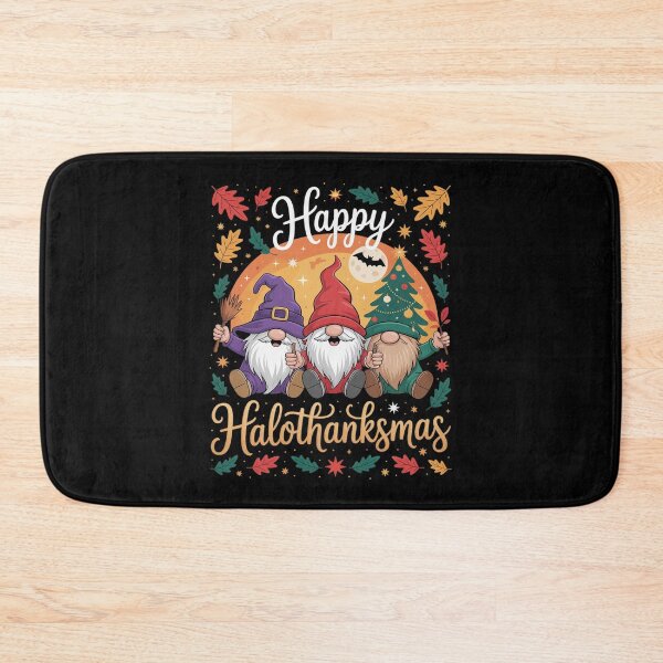 Item preview, Happy Hallothanksmas Gnomes Lover Halloween Merry Christmas designed and sold by RuthGAArt.