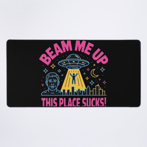 Item preview, Beam Me Up This Place Sucks UFO City Humor Retro Space designed and sold by faridman.