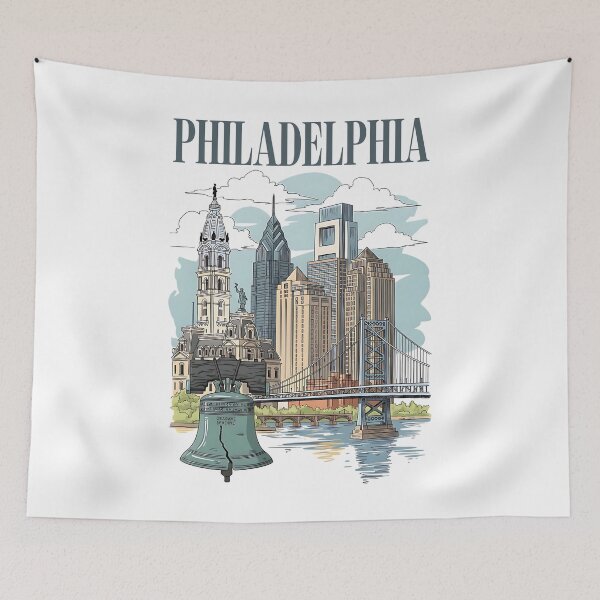 Item preview, Liberty Bell & Skyline PHILADELPHIA designed and sold by DesignedByMarty.