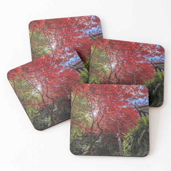 Item preview, Stunning Japanese Garden Inspiration: Vibrant Red Maples & Zen Landscaping designed and sold by Photogenic Snap.