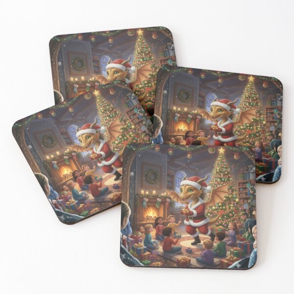Item preview, Dragon Santa Gift Giving Art designed and sold by Good-moods.
