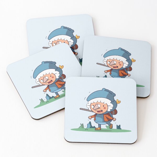 Item preview, Old woman in a hat hiking, walking in the nature in autumn designed and sold by y-a-y.