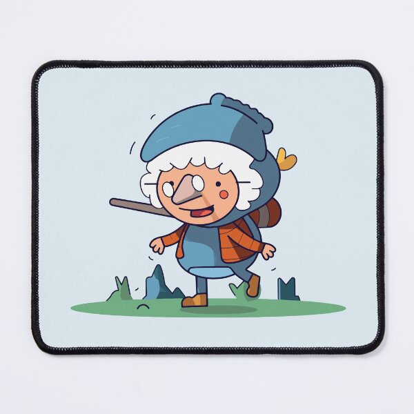 Item preview, Old woman in a hat hiking, walking in the nature in autumn designed and sold by y-a-y.