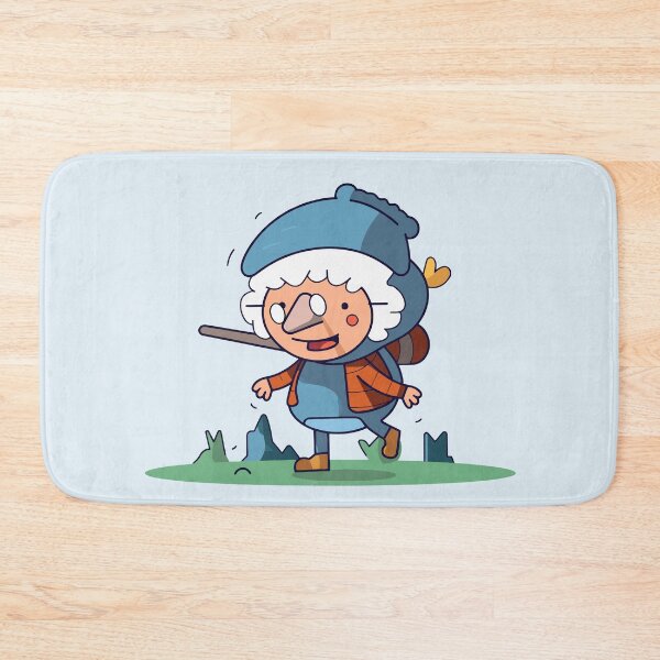 Item preview, Old woman in a hat hiking, walking in the nature in autumn designed and sold by y-a-y.