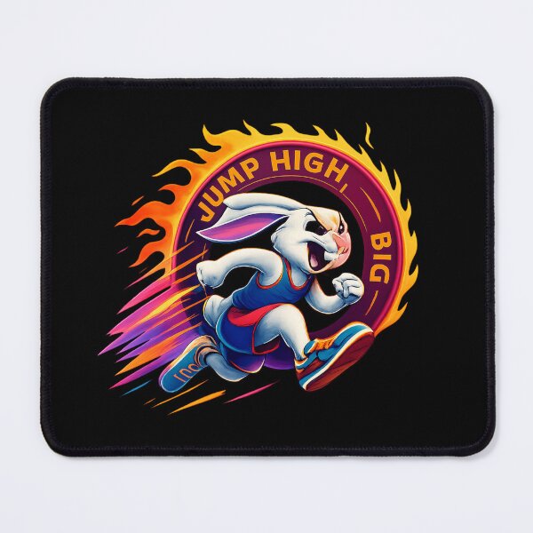 Item preview, Jump High Dream Big - Motivational Rabbit Illustration designed and sold by MKreative Studio.
