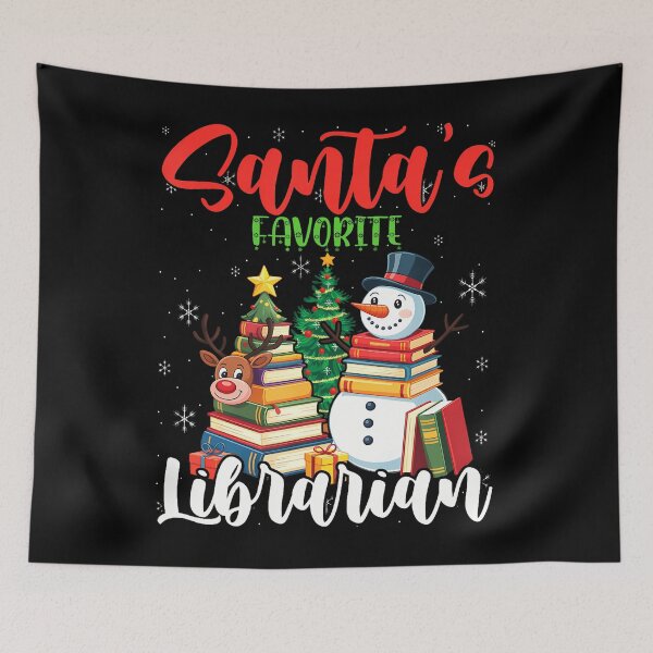 Item preview, Santa’s Favorite Librarian Christmas Library Book Elf designed and sold by hjkelptu3.
