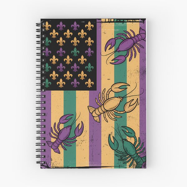 Item preview, Louisiana Crawfish Mardi Gras Flag Carnival Style Design designed and sold by BernoNickel.