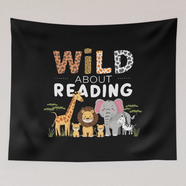Item preview, Wild About Reading Book Lover Bookworm Library Day designed and sold by hjkelptu3.