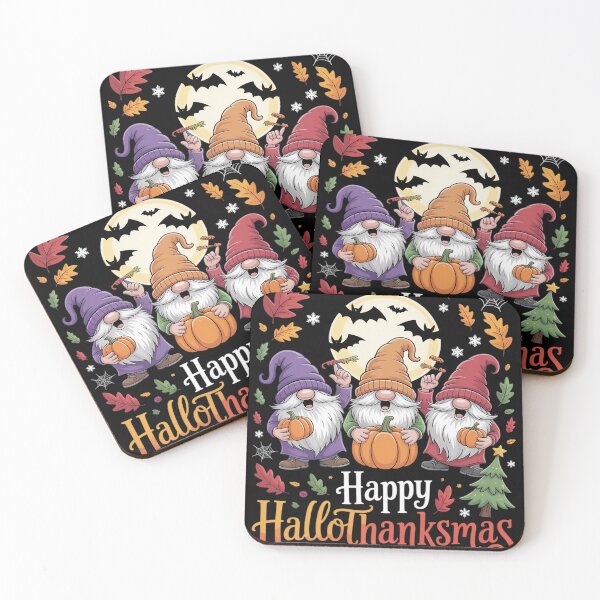 Item preview, Happy Hallothanksmas Gnomes Lover Halloween Merry  designed and sold by RuthGAArt.