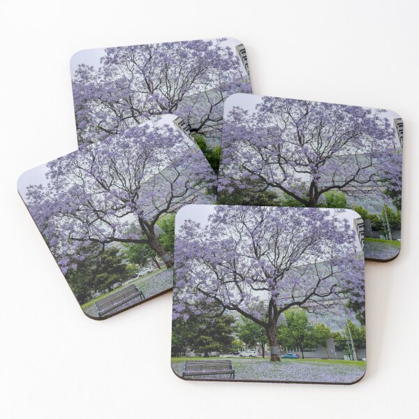 Item preview, Dreamy Jacaranda Tree in Full Bloom — Urban Serenity in Purple designed and sold by Photogenic Snap.