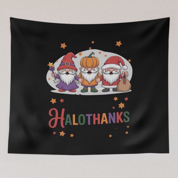 Item preview, Happy Hallothanksmas Gnomes Plaid Leopard Christmas Gnome  designed and sold by RuthGAArt.