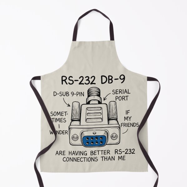 Item preview, RS-232 Serial Port Design with Humorous Caption and DE-9 Connector Illustration designed and sold by SplashTastic.