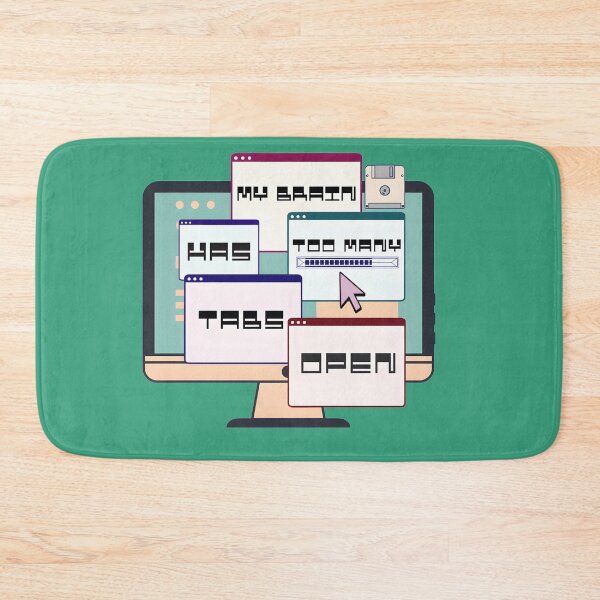 Item preview, Too Many Tabs, Too Little Focus – Funny Overthinker Tee! designed and sold by NeutronDesign.