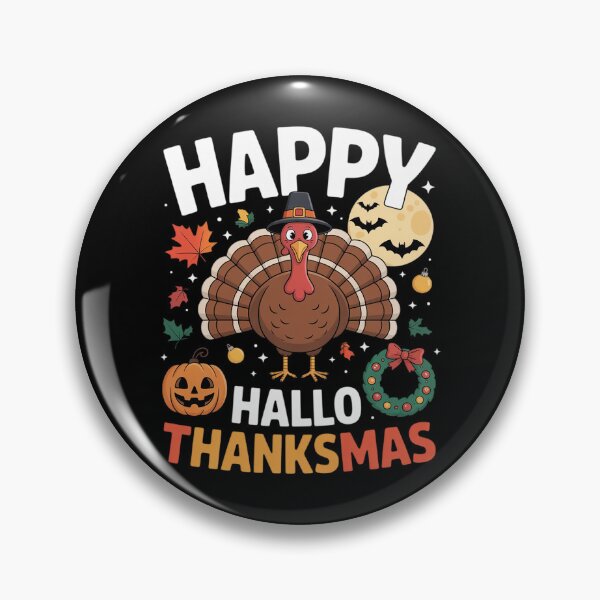 Item preview, Happy Hallothanksmas Halloween Thanksgiving Christmas  designed and sold by RsFilsingerArt.