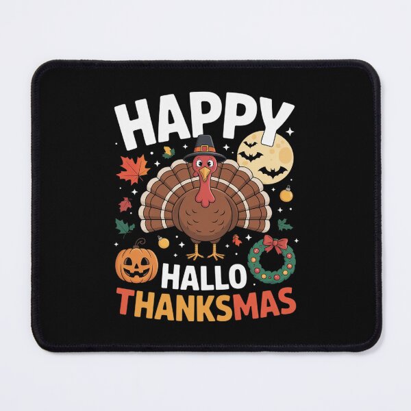 Item preview, Happy Hallothanksmas Halloween Thanksgiving Christmas  designed and sold by RsFilsingerArt.