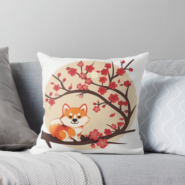 Item preview, Kawaii Shiba Inu dog, pet with Cherry Blossom Japan designed and sold by redstar19.