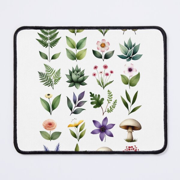 Item preview, Beautiful collection of hand-drawn plants and flowers in various colors and styles designed and sold by SpaceartLilu.