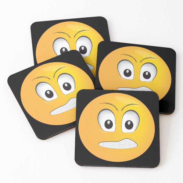 Item preview, Angry Face Emoji – Yellow Expression Design designed and sold by NeutronDesign.