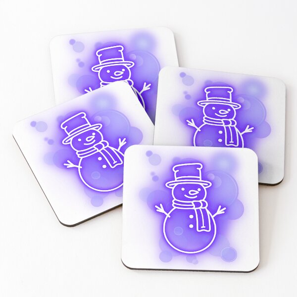 Item preview, Neon Snowman – Winter Illustration designed and sold by iamKRUK.