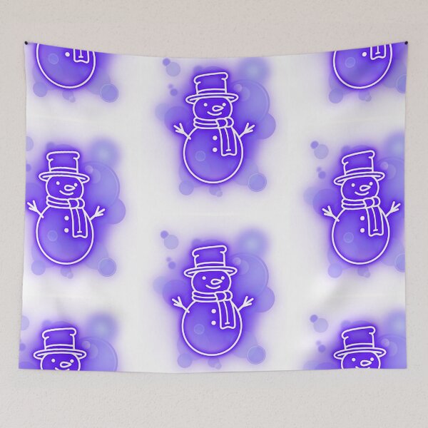 Item preview, Neon Snowman – Winter Illustration designed and sold by iamKRUK.