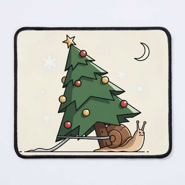 Item preview, Cute snail carrying a big christmas tree designed and sold by mayatA-rt.