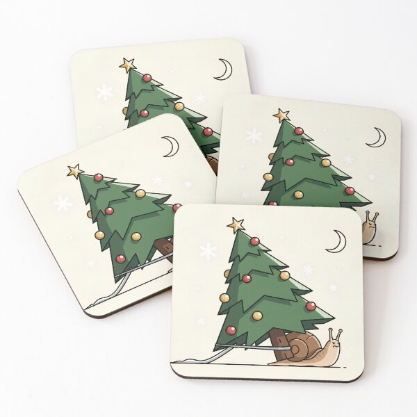 Item preview, Cute snail carrying a big christmas tree designed and sold by mayatA-rt.