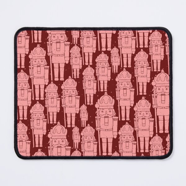 Item preview, Vintage Nutcracker Christmas Parade – Hand-Drawn in Pink and Red with Retro Charm designed and sold by SaliMontoDesign.