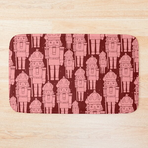 Item preview, Vintage Nutcracker Christmas Parade – Hand-Drawn in Pink and Red with Retro Charm designed and sold by SaliMontoDesign.